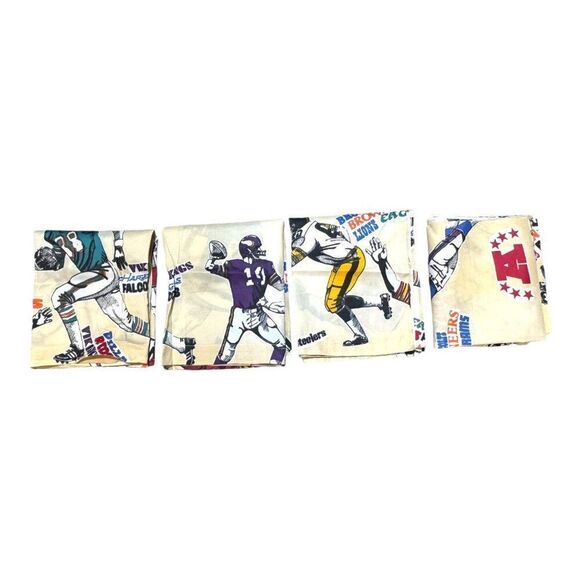 Vintage NFL Team Print Fabric American Football Retro Crafts Pillowcases Decor - Picture 1 of 8